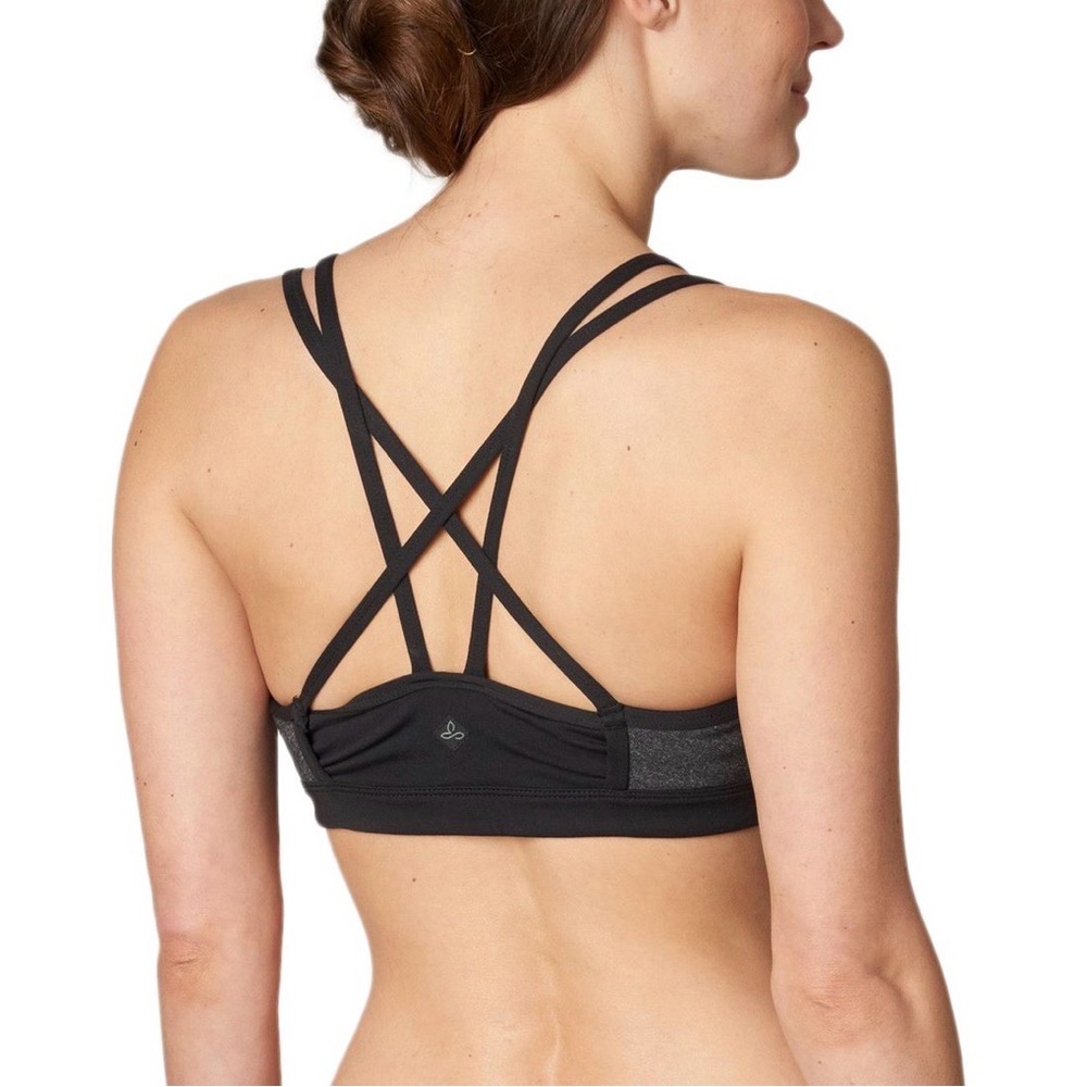 Prana size small Soleil Sports Bra Double-Strap Heather Charcoal - Picture 2 of 7